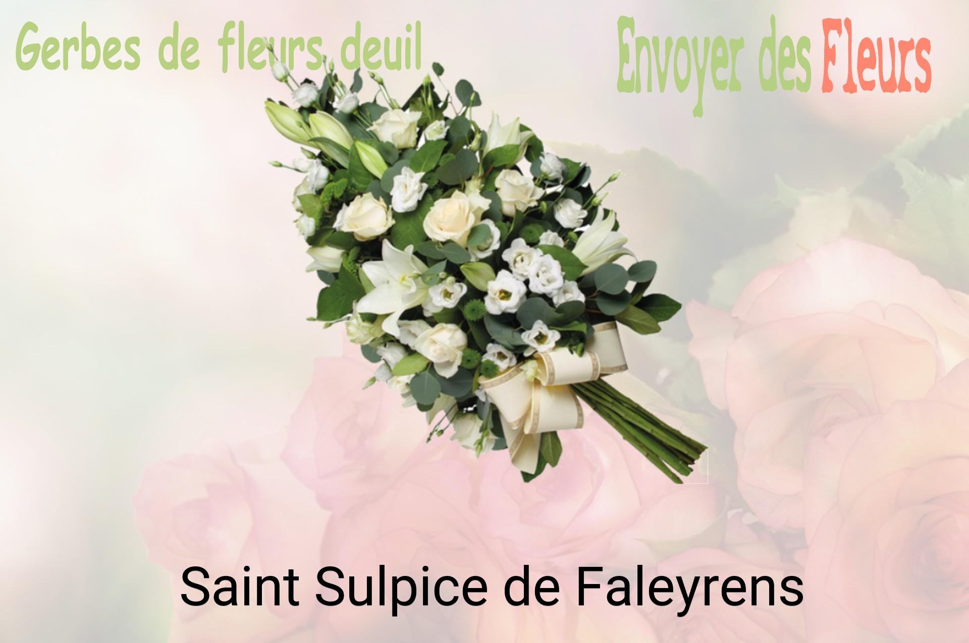 Gerbe de fleurs de deuil livrée à Saint-Sulpice-de-Faleyrens